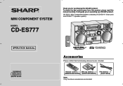 Sharp CD-ES777 CD-ES777 Operation Manual