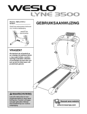 Weslo Lyne 3500 Treadmill Dutch Manual