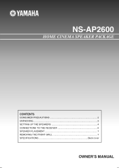 Yamaha NS-AP2600 Owners Manual