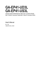 Gigabyte GA-EP41-UD3L Manual