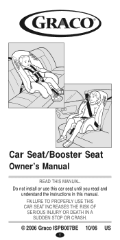Graco 1753521 Owners Manual