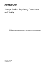 Lenovo Storage E1012 (Multilingual) Product Regulatory Compliance - Lenovo Storage S3200, S2200