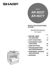 Sharp AR M277 AR-M237 | AR-M277 Operation Manual Suite