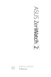 Asus ZenWatch 2 WI502Q ASUS ZenWatch2 English Version E-manual