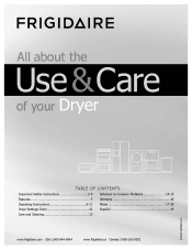 Frigidaire FAQE7077KB Use and Care Guide