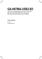 Gigabyte GA-H67MA-USB3-B3 Manual