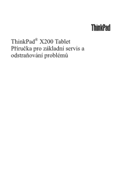 Lenovo ThinkPad X200 (Czech) Service and Troubleshooting Guide