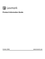 Lexmark XC9465 Product Information Guide