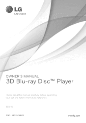 LG BD645 Owner's Manual