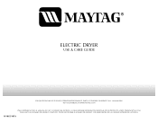 Maytag MED5801TW Use and Care Guide