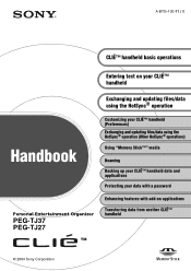 Sony PEG-TJ37 CLIE Handbook