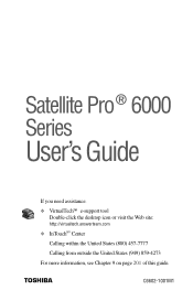 Toshiba Satellite Pro 6000 User Guide