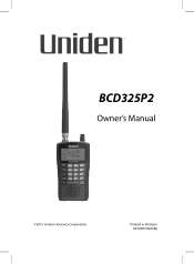 Uniden BCD325P2 Owners Manual