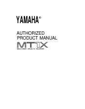 Yamaha MT1X Owner's Manual