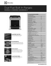 Electrolux EI30DS55LW Product Specifications Sheet (English)