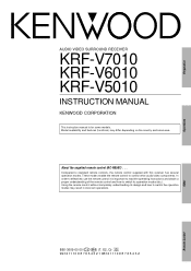 Kenwood KRF-V7010 User Manual
