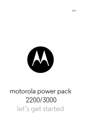Motorola Power Pack 3000 Power Pack 3000 User Guide