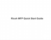 Ricoh Aficio MP 4001 Quick Start Guide