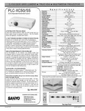Sanyo PLC-XC55 Print Specs