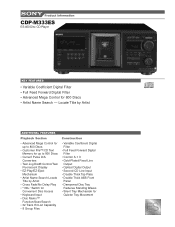 Sony CDP-M333ES Marketing Specifications