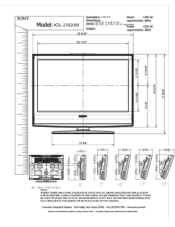 Sony KDL-23S2010 Dimensions Diagram