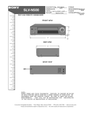 Sony SLV-N500 Dimensions Diagram
