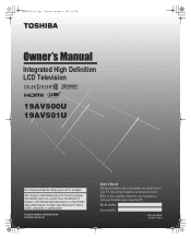Toshiba 19AV51U Owner's Manual - English