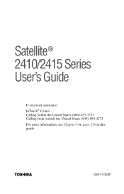 Toshiba Satellite 2410-S205 User Guide