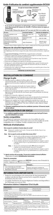 Uniden DCX320 French Owner's Manual