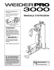 Weider Pro 3000 Italian Manual