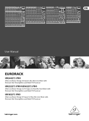 Behringer EURORACK UB2222FX-PRO Manual