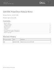 Dell PowerStore 3000T EMC PowerStore Release Notes for PowerStore OS Version 1.0.2.0.5.003