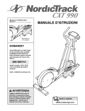 NordicTrack Cxt 990 Elliptical Italian Manual