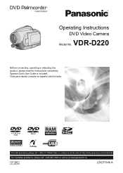 Panasonic VDRD220P Dvd Camcorder