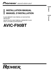 Pioneer AVIC-F90BT Installation Manual