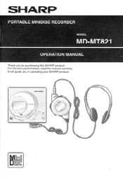 Sharp MT821 Operation Manual