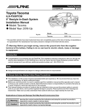 Alpine iLX-F309TCM Installation Manual