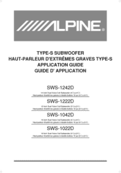 Alpine SWS-1022D User Guide