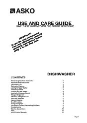 Asko 1885 User manual Use & Care Guide General EN (English version)