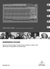 Behringer EURODESK SX3282 Quick Start Guide