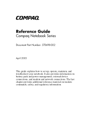 Compaq Presario 2200 Reference Guide