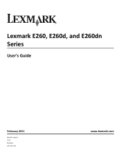 Lexmark E260D User Guide