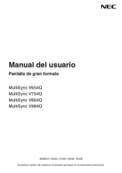 NEC V754Q-AVT3 Users Manual - Spanish
