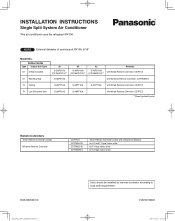 Panasonic 36PSU1U6 Installation Instructions