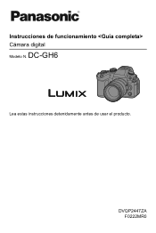 Panasonic DC-GH6 Operating Instructions Spanish