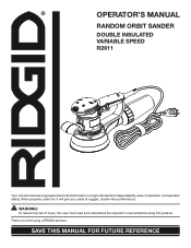 Ridgid R2611 Owners Manual