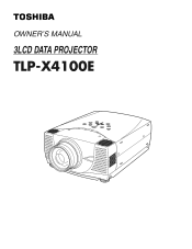 Toshiba TLP-X4100U Owners Manual