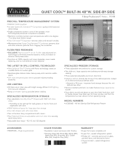 Viking VCSB5483 Two-Page Specifications Sheet
