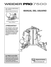 Weider Pro 7500 Spanish Manual