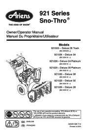Ariens Deluxe 30 Owners Manual